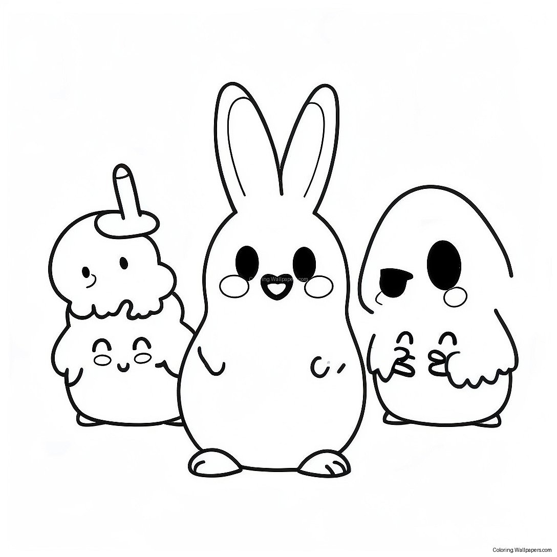 Peeps Outline Coloring Page 54283