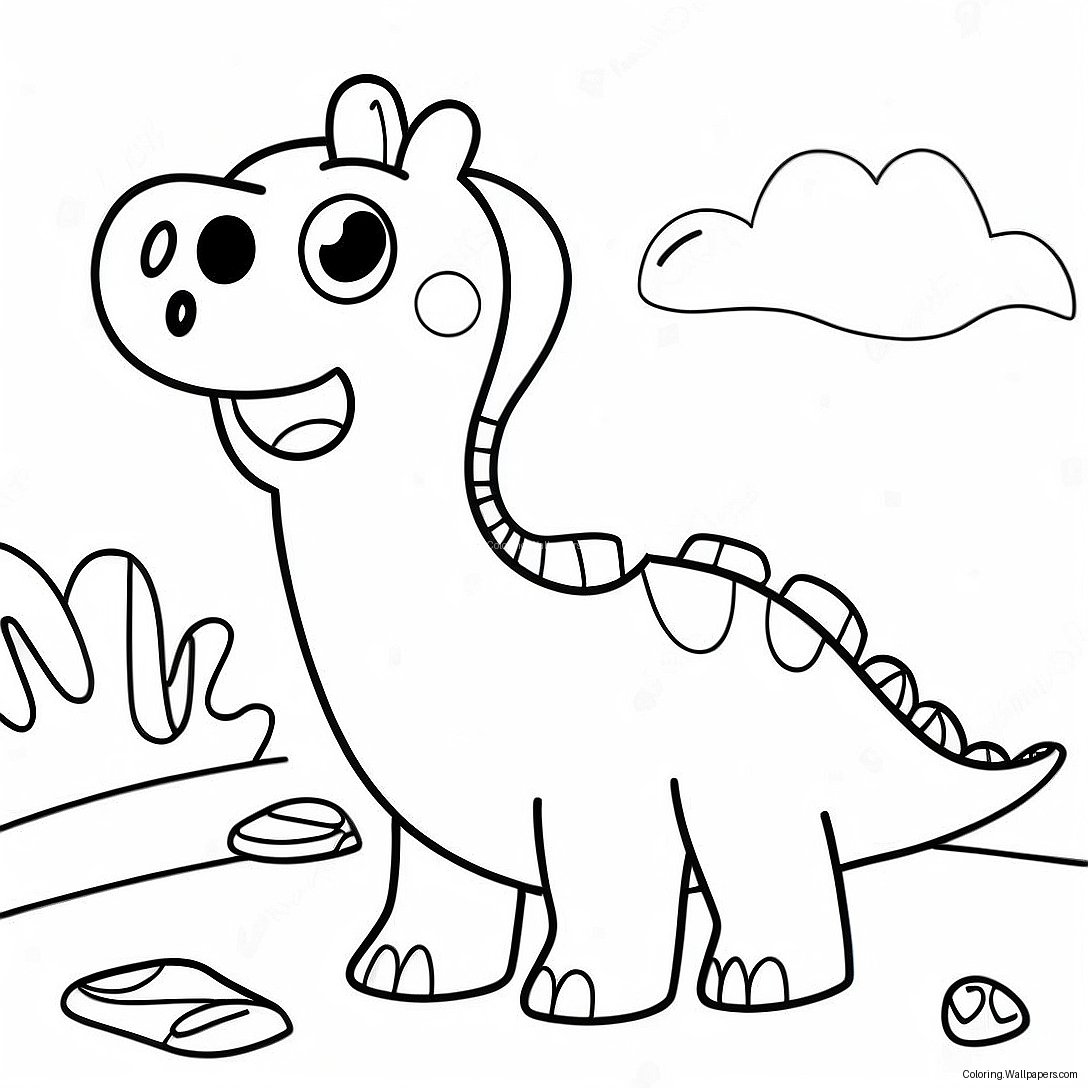 Peppa Pig Dinosaur Adventure Coloring Page 56134