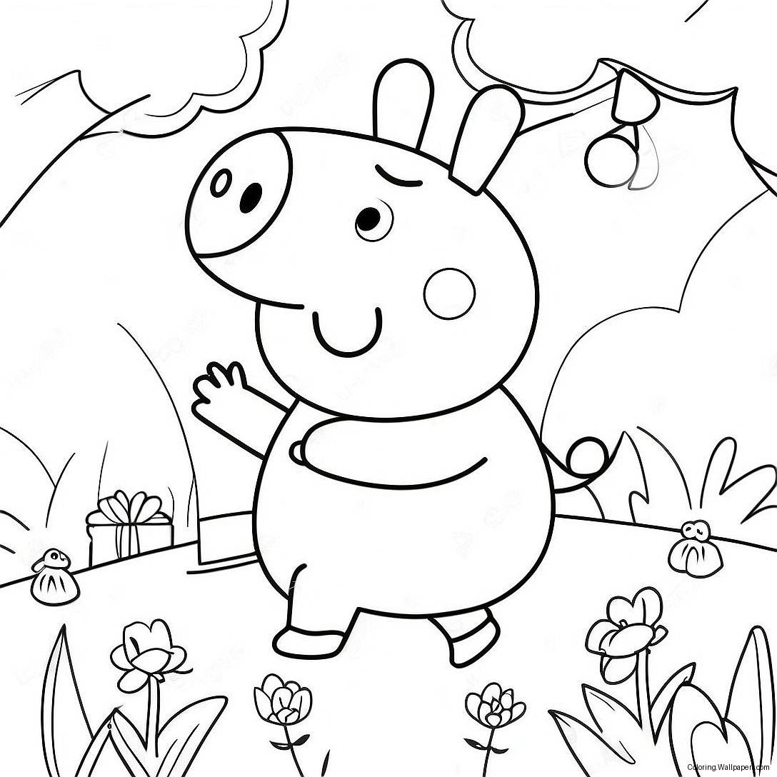 Peppa Pig Påskäggsjakt Målarbild 43486