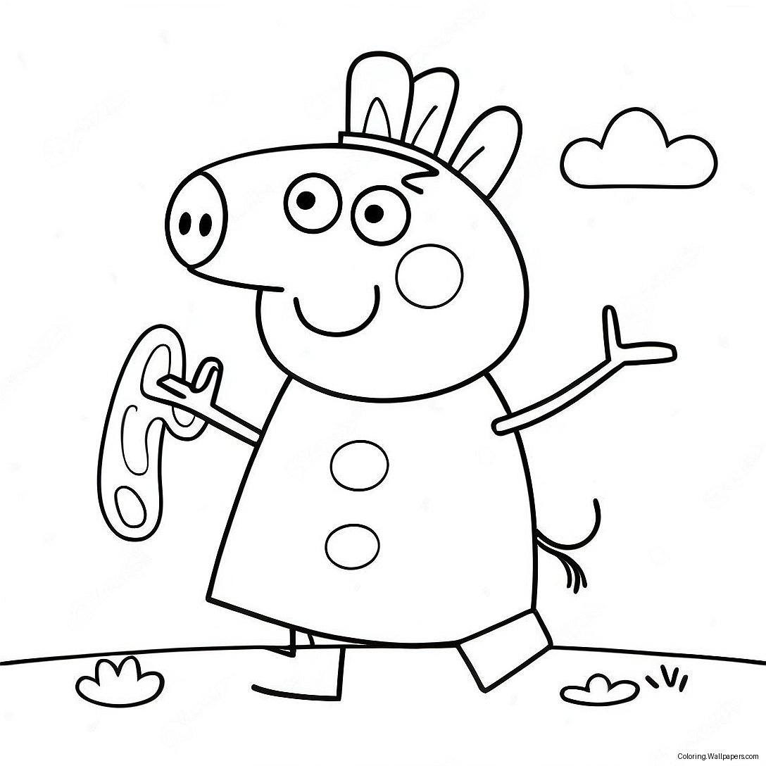 Peppa Pig In Spooky Costume Coloring Page 18601