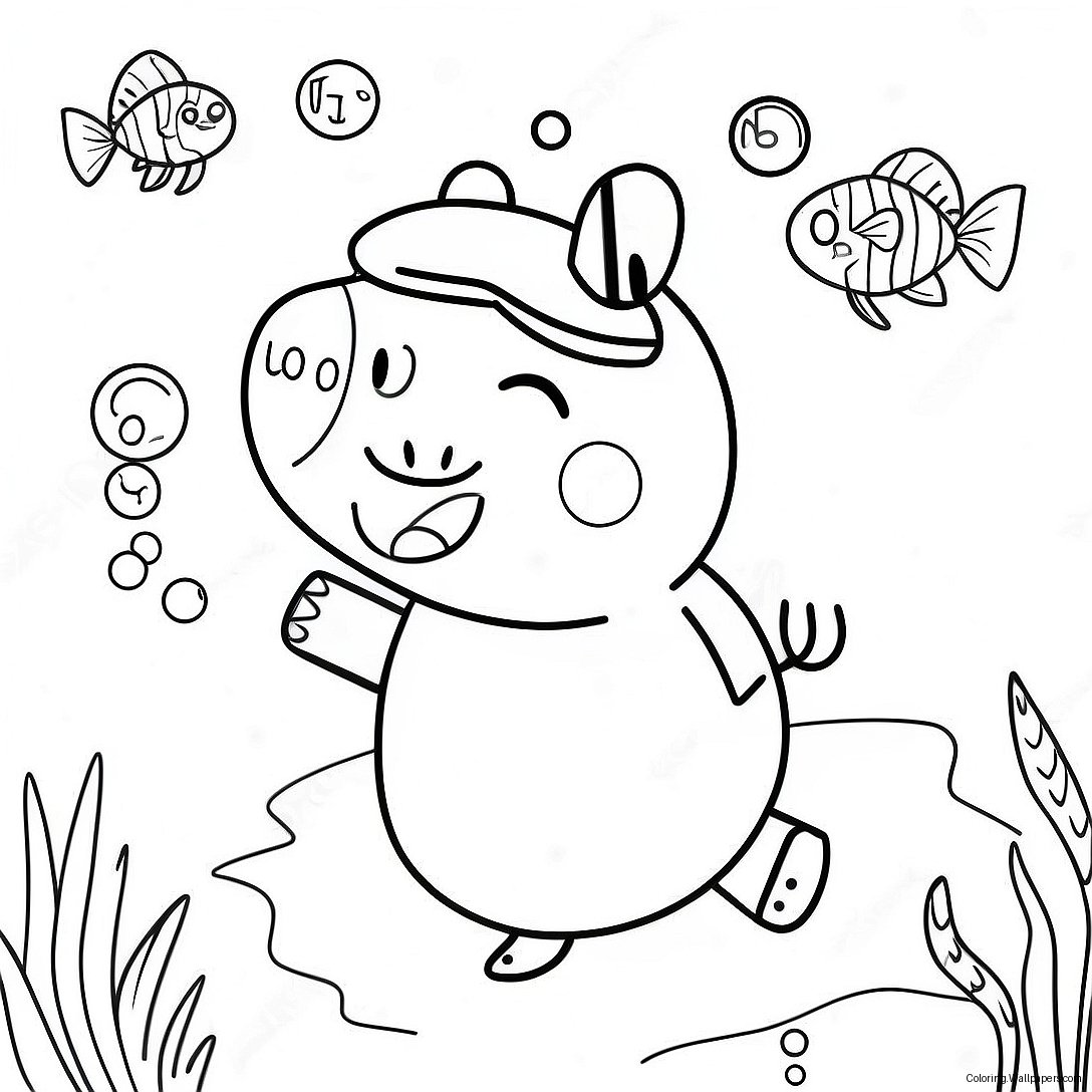 Peppa Gris Underwater Eventyr Malebog 47382