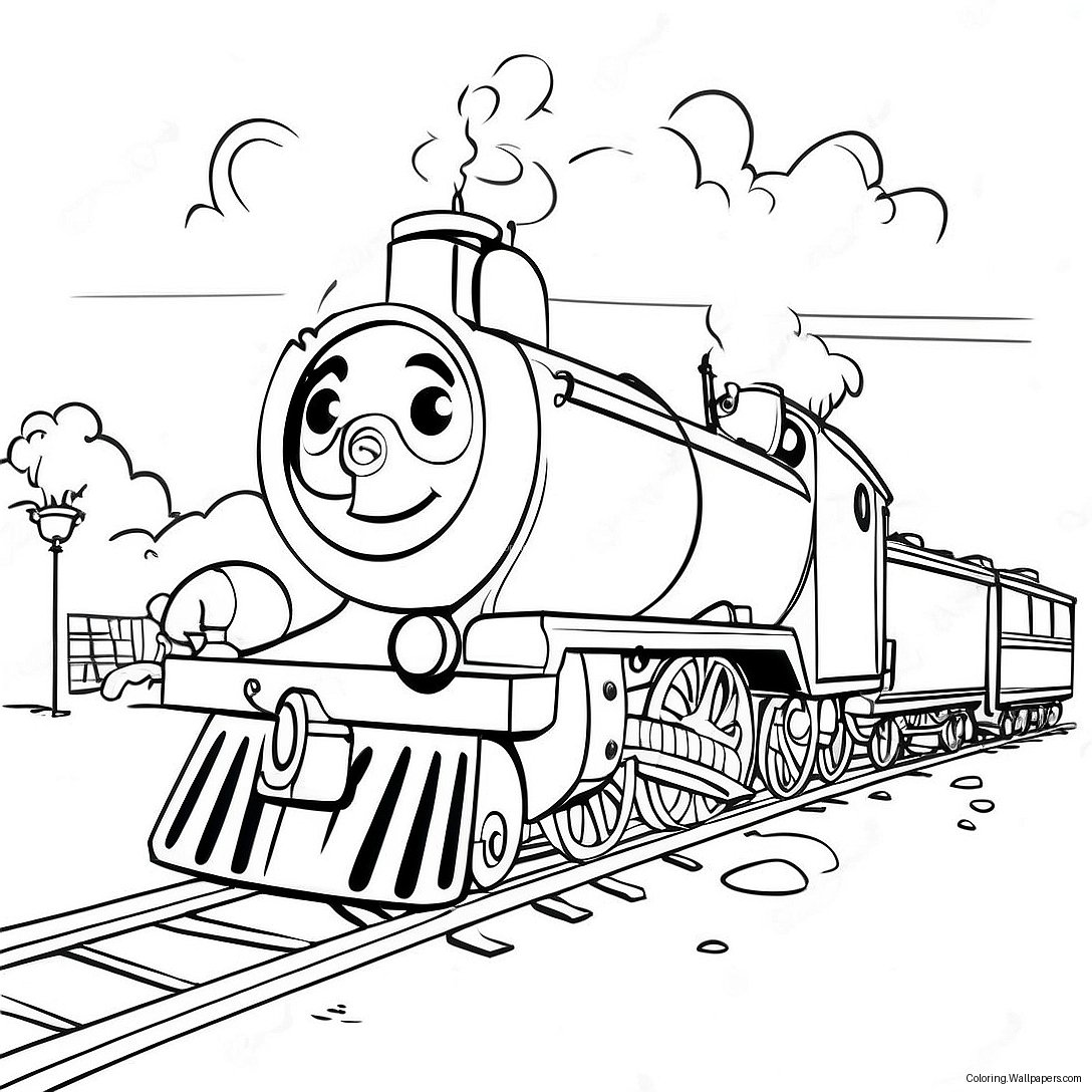 Percy The Train With Friends Coloring Page 39695