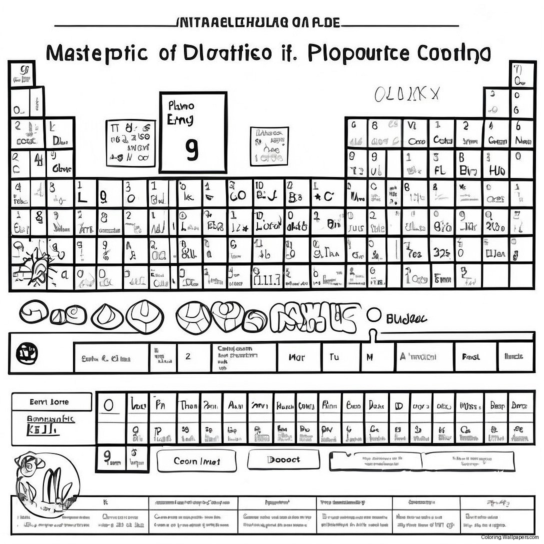 Periodic Table Coloring Page 58896