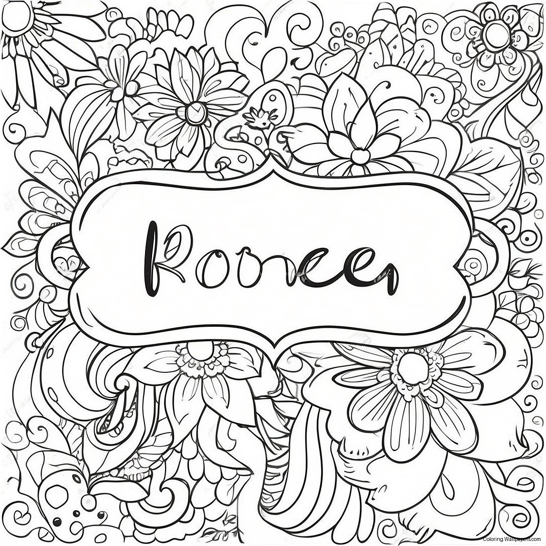 Personalized Colorful Name Coloring Page 16017