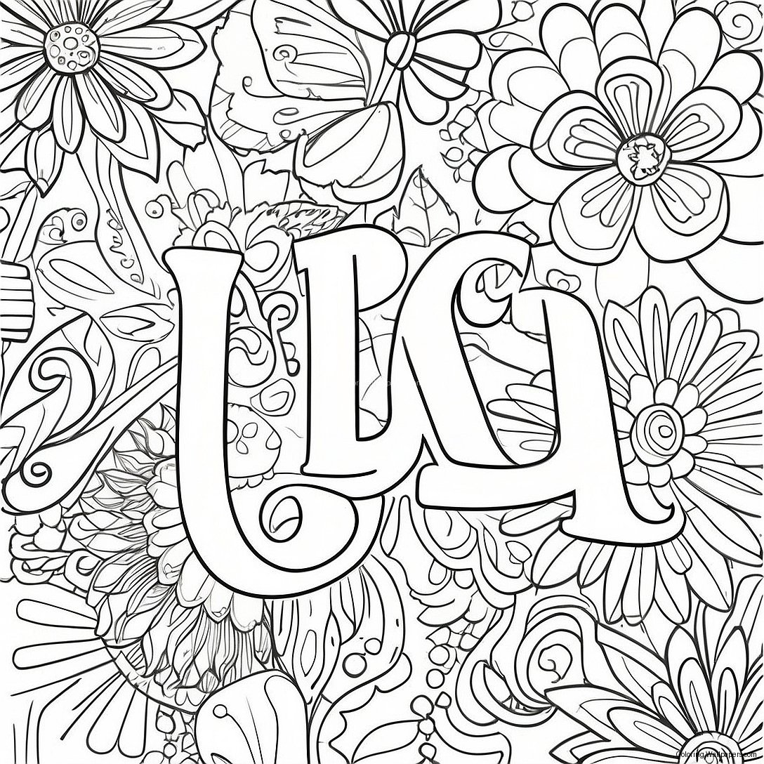 Personalized Colorful Name Coloring Page 16020