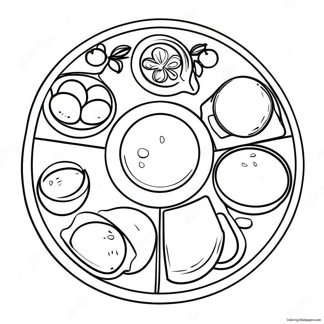 Pesach Seder Plate Coloring Page 48974