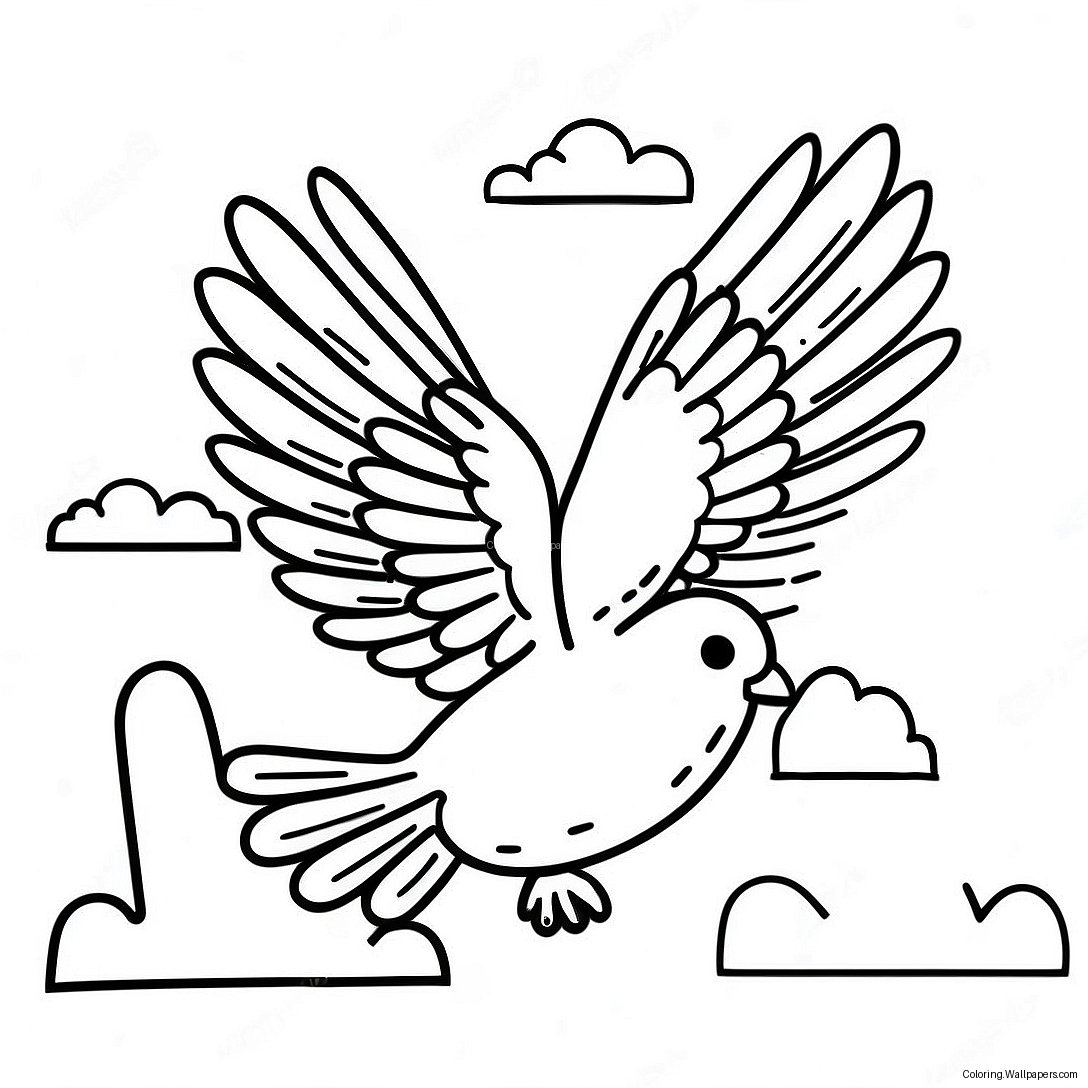 Peso Pluma Flying In The Sky Coloring Page 4660