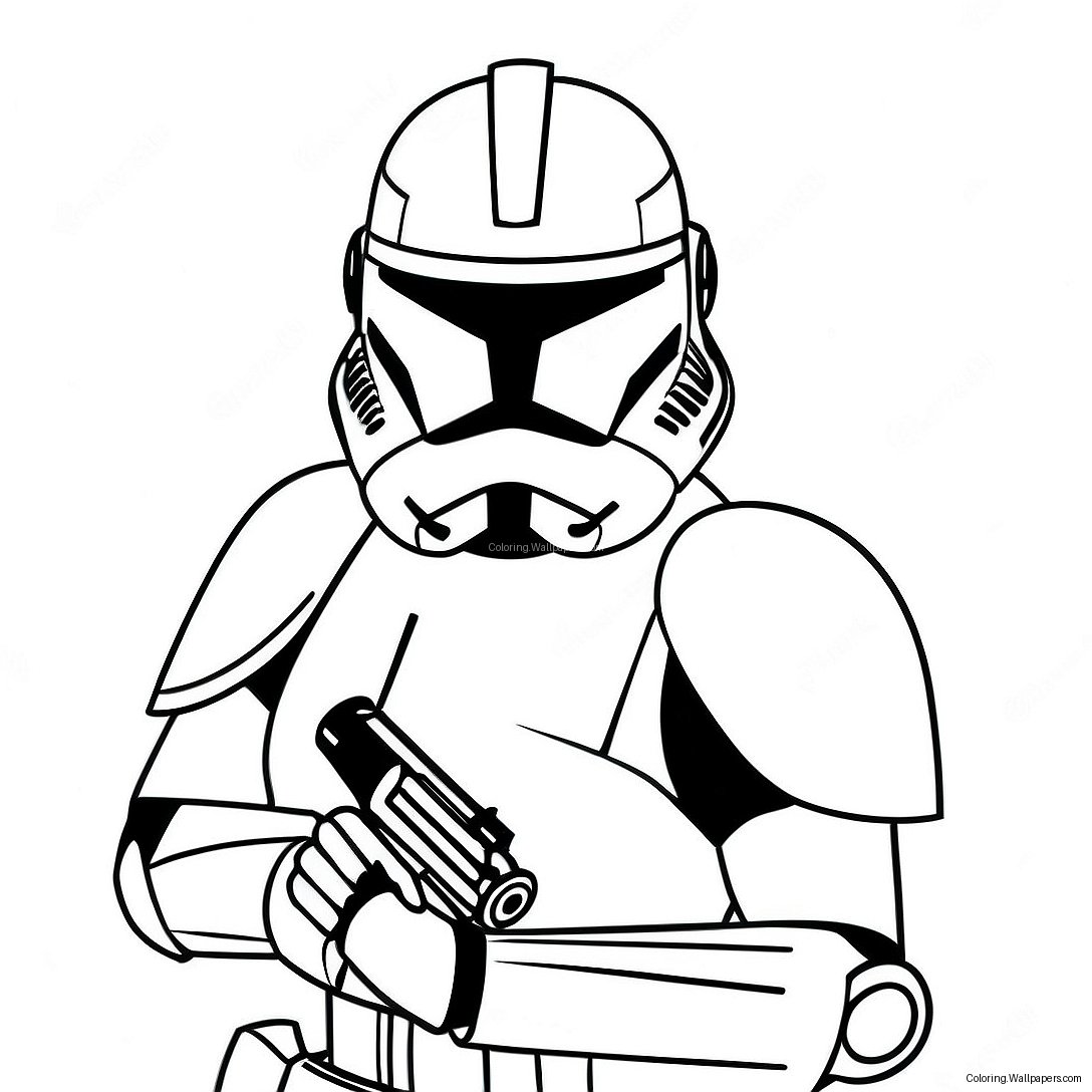 Página Para Colorir Clone Trooper Fase 1 52017