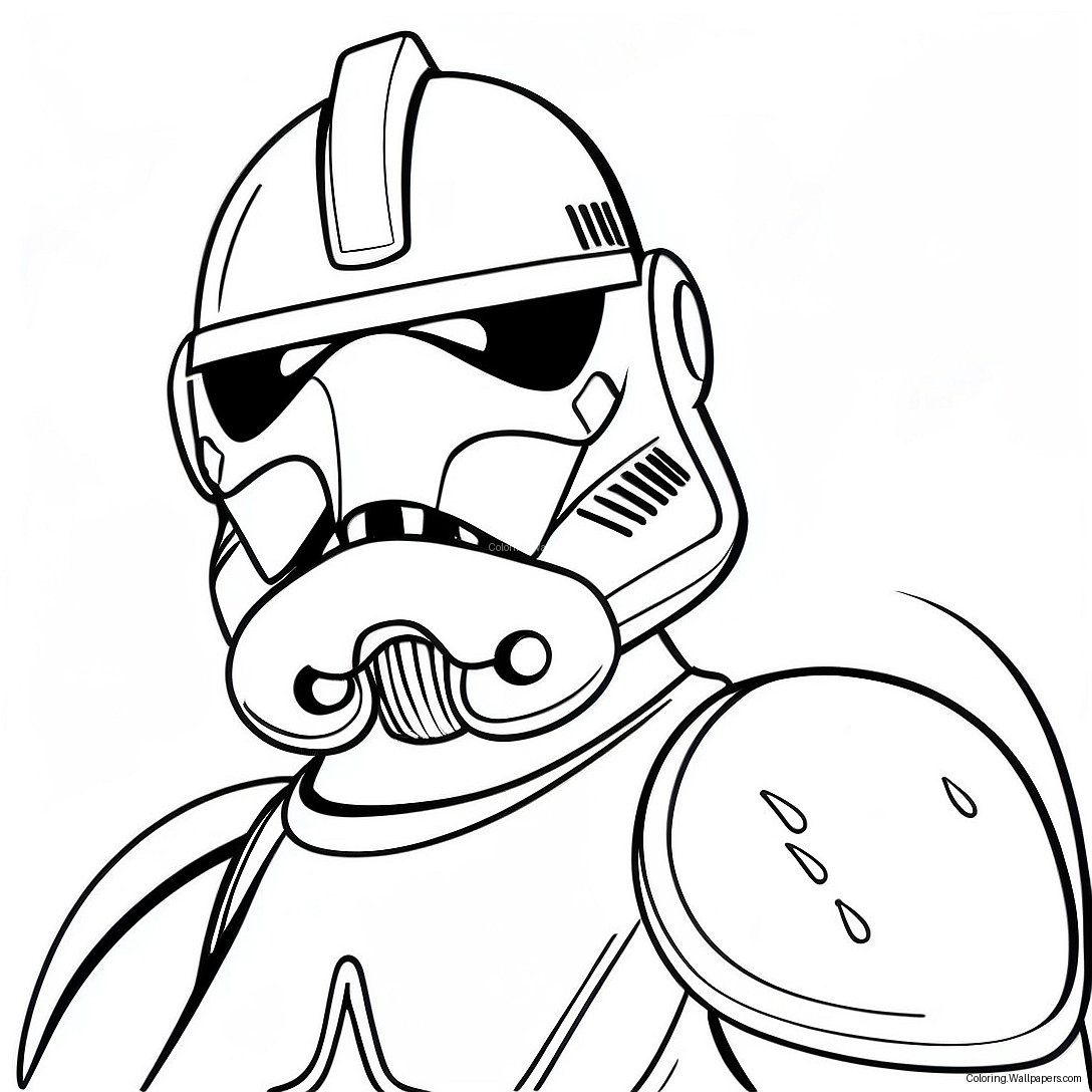 Página Para Colorir Clone Trooper Fase 1 52019