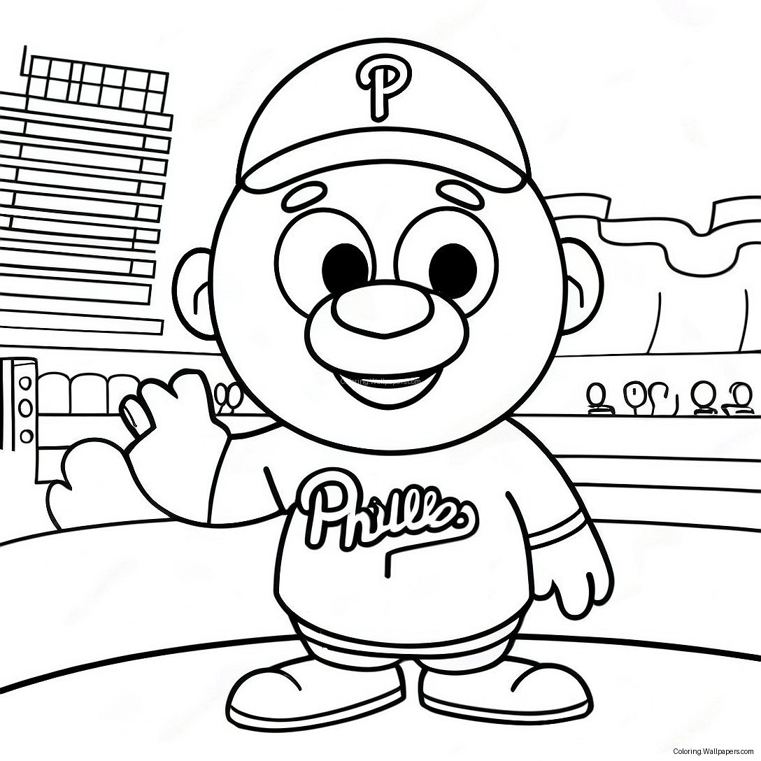 Phillies Maskot Färgläggningssida 54650