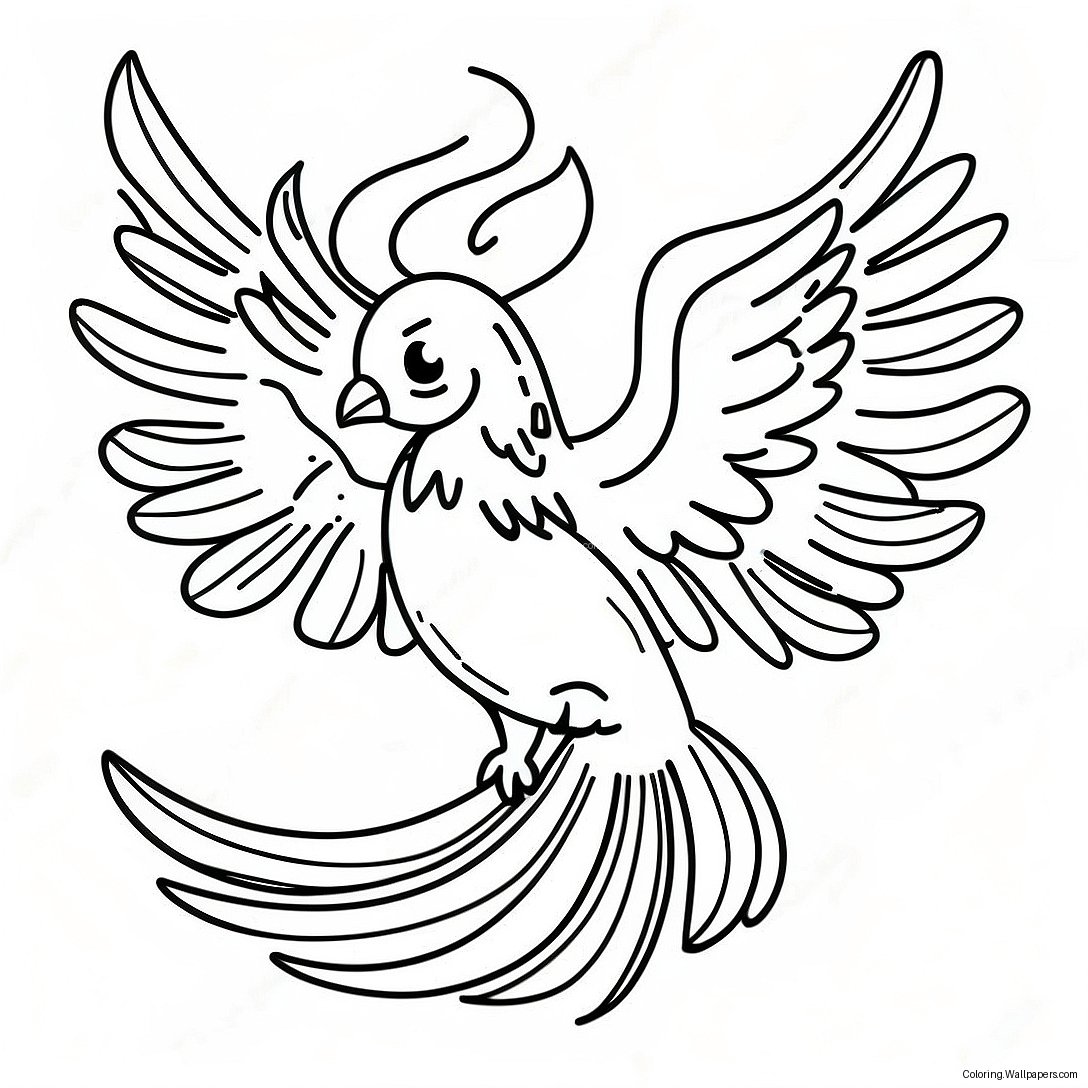 Phoenix In Action Coloring Page 42417