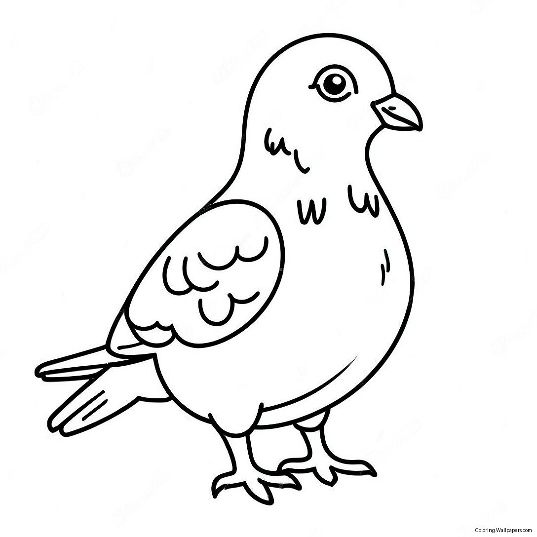 Pigeon Coloring Page 30554