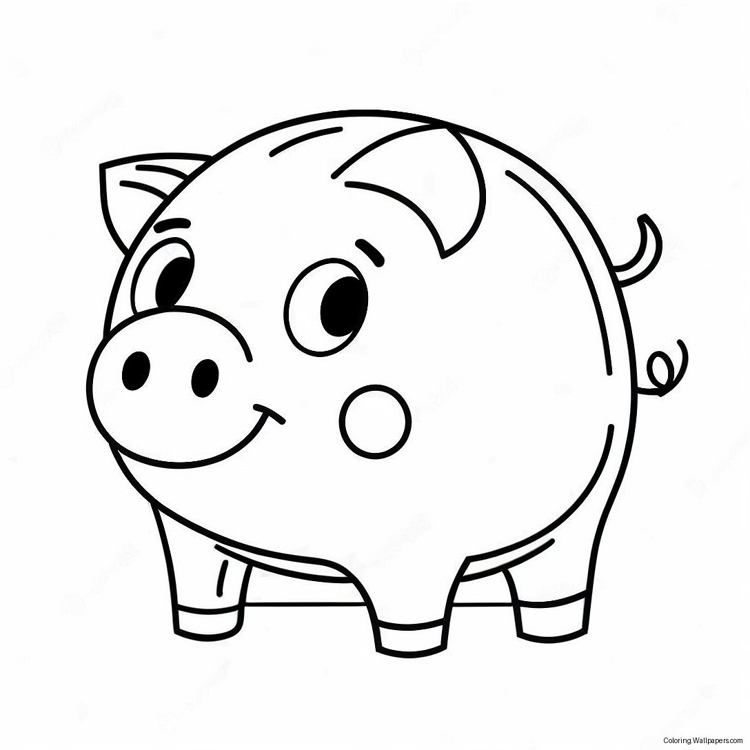 Piggy Bank Coloring Page 40813