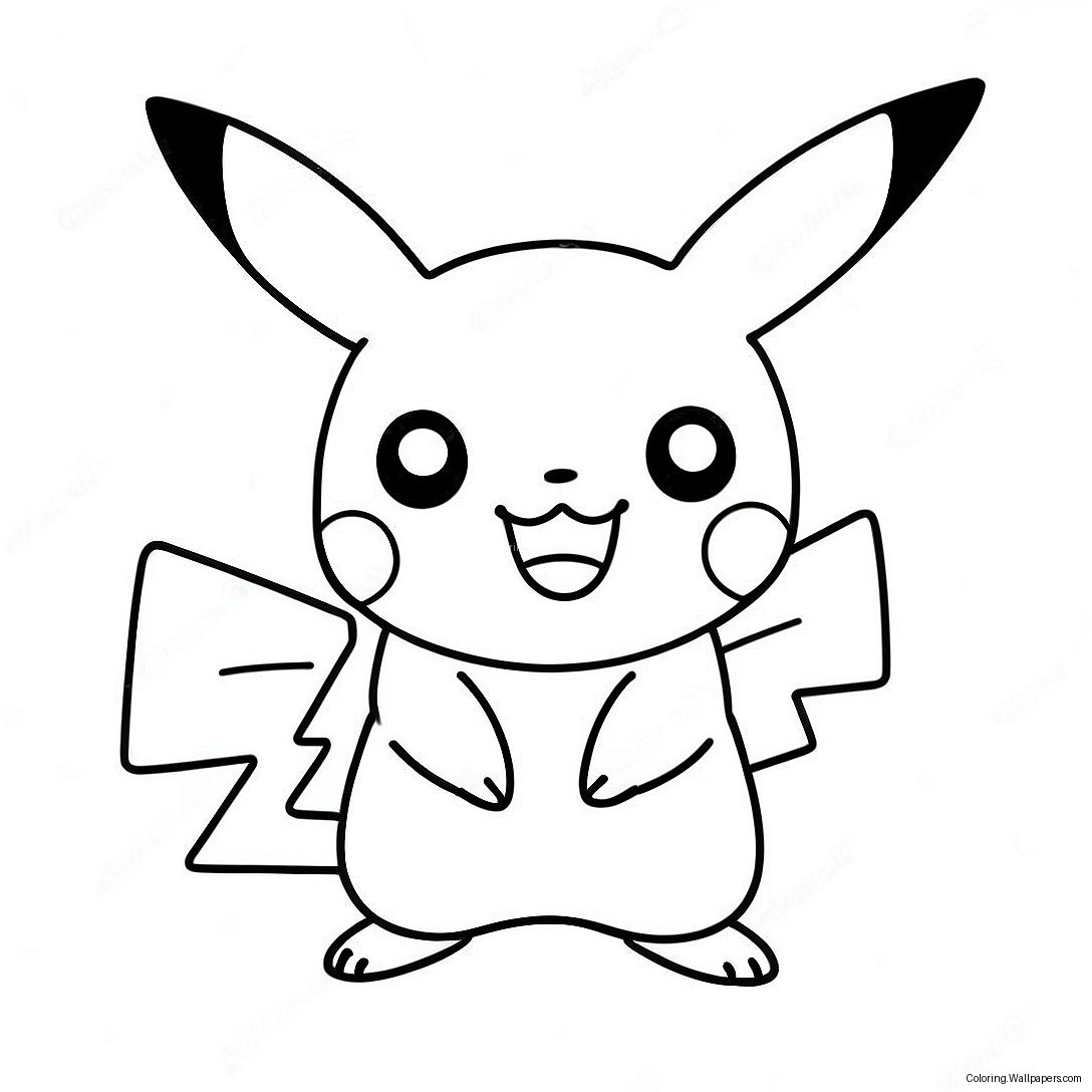 Pagini De Colorat Cu Pikachu Tip Electric 54962