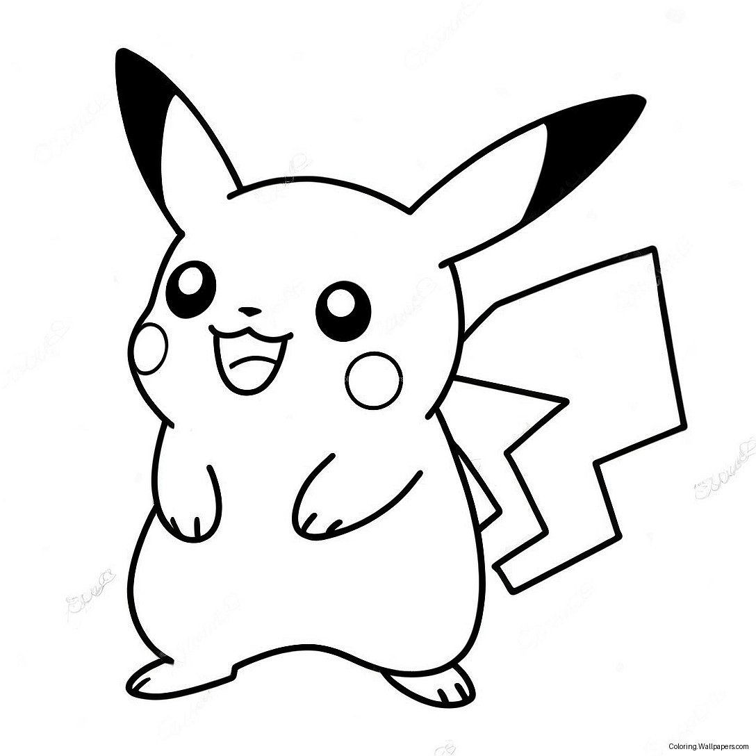Pikachu Electric Type Coloring Page 54963