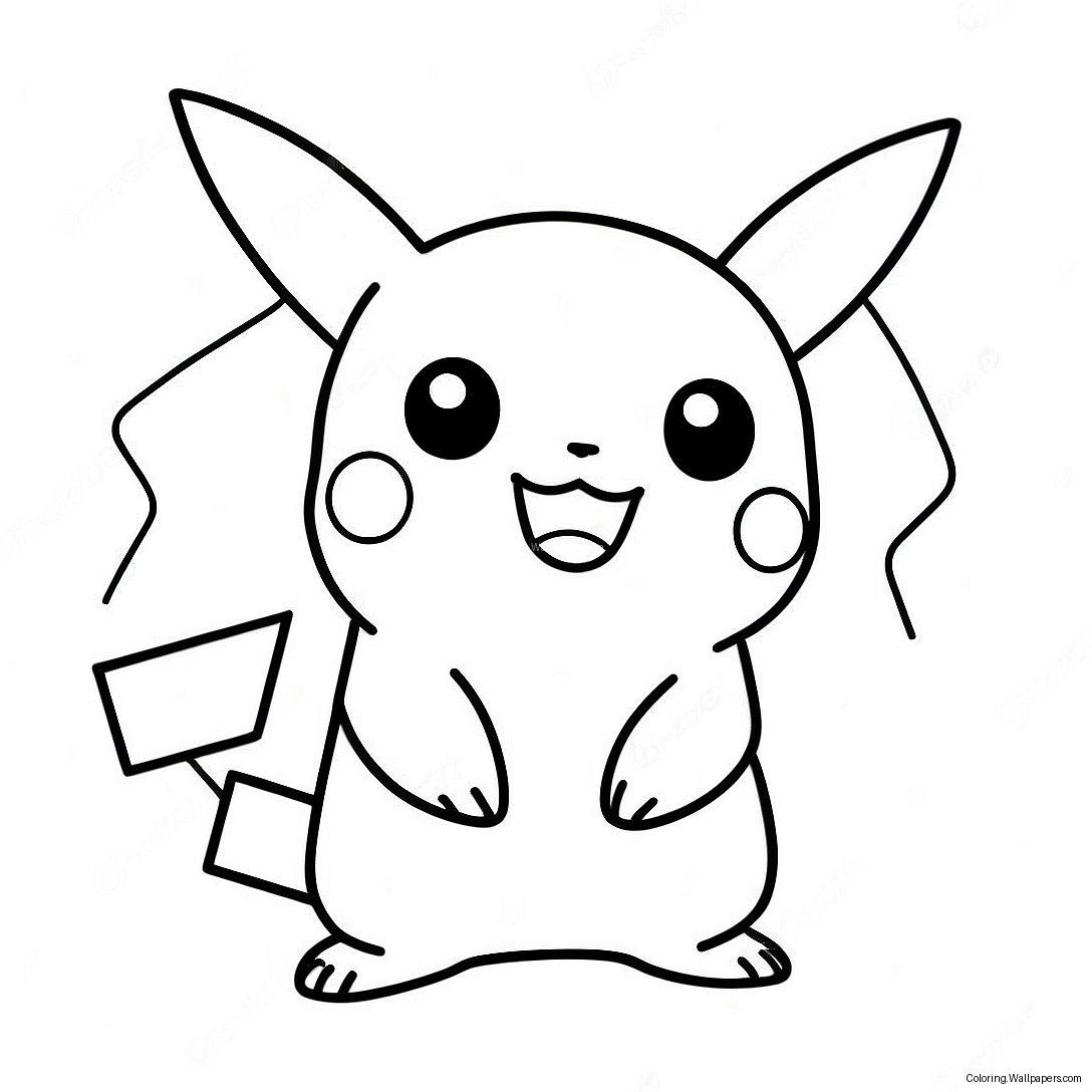 Pikachu Electric Type Coloring Page 54964