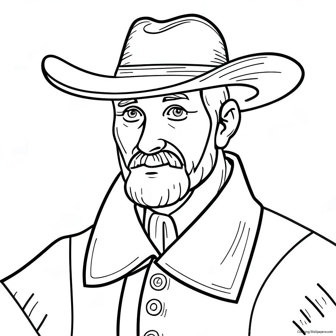 Pilgrim Coloring Page 6432