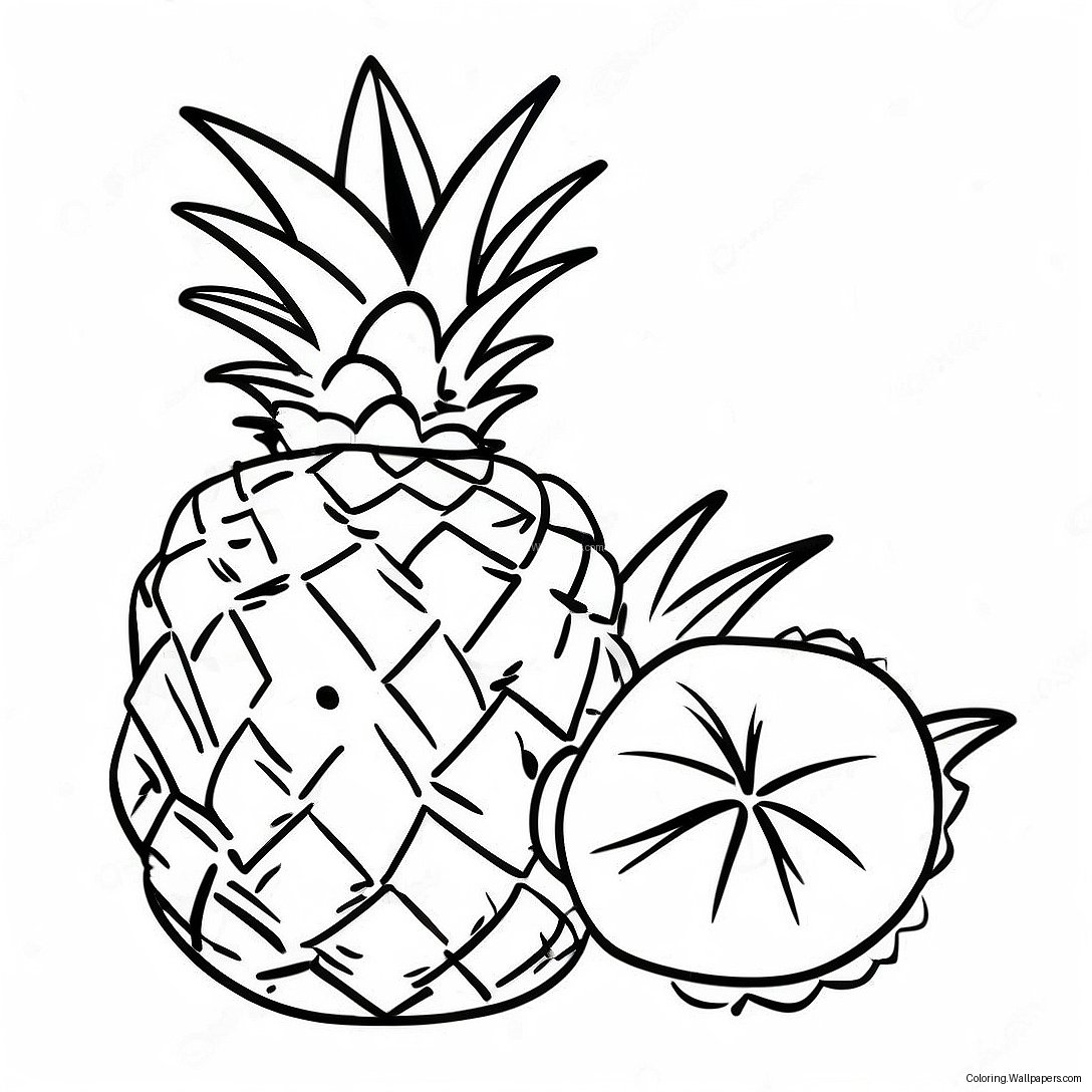 Page À Colorier D'ananas 3470