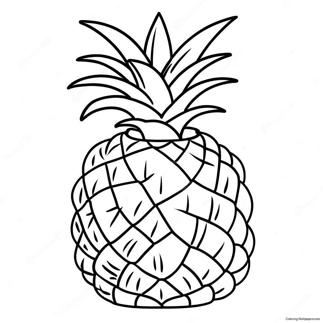 Kleurplaat Van Een Ananas 3472