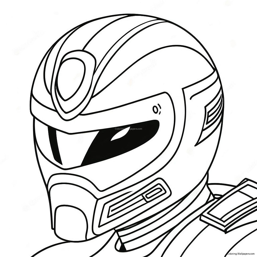 Pink Power Ranger With Helmet Coloring Page 45229