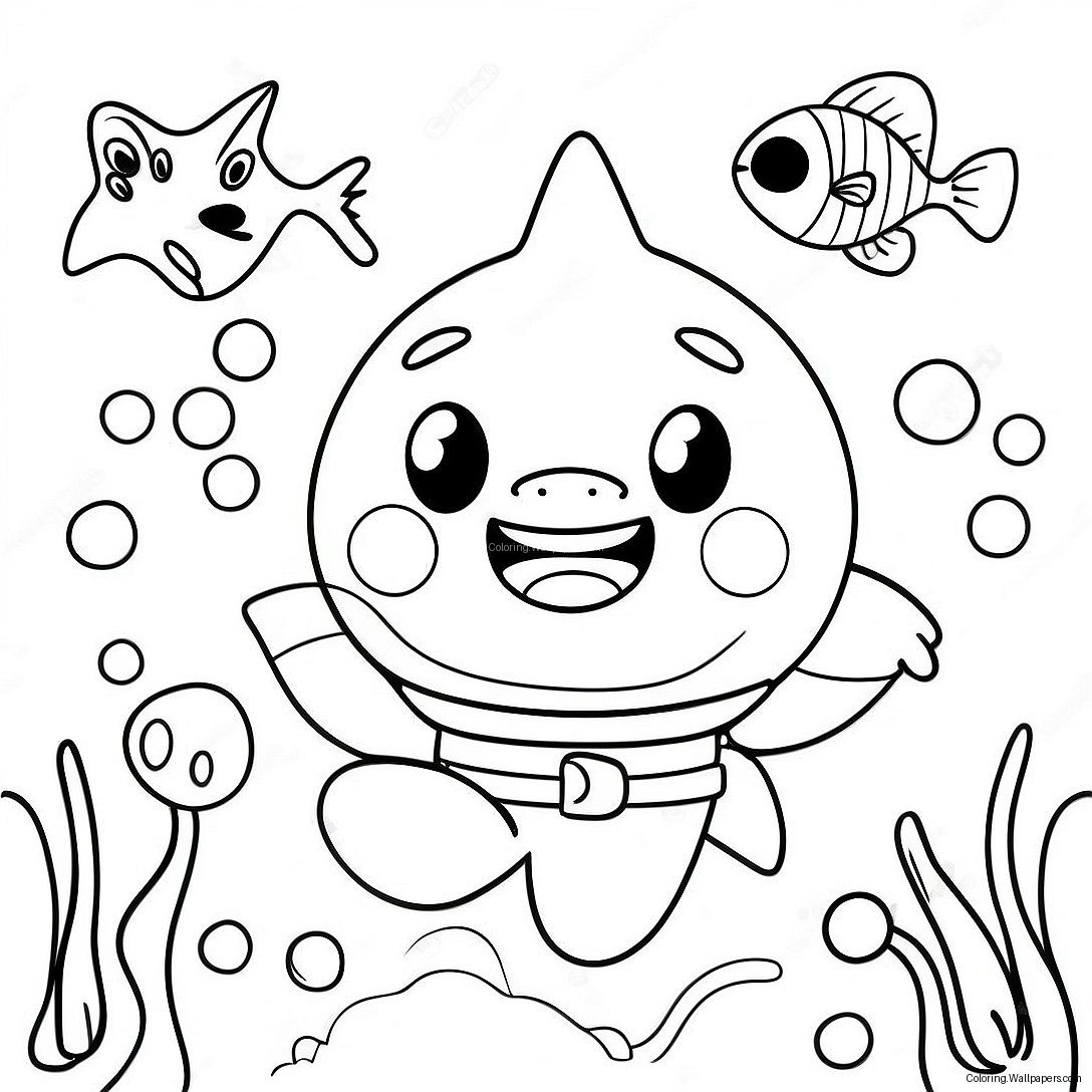 Pinkfong And Friends Underwater Adventure Coloring Page 2209