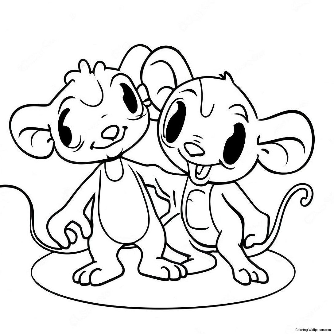 Pinky And The Brain In A Silly Situation Coloring Page 29994