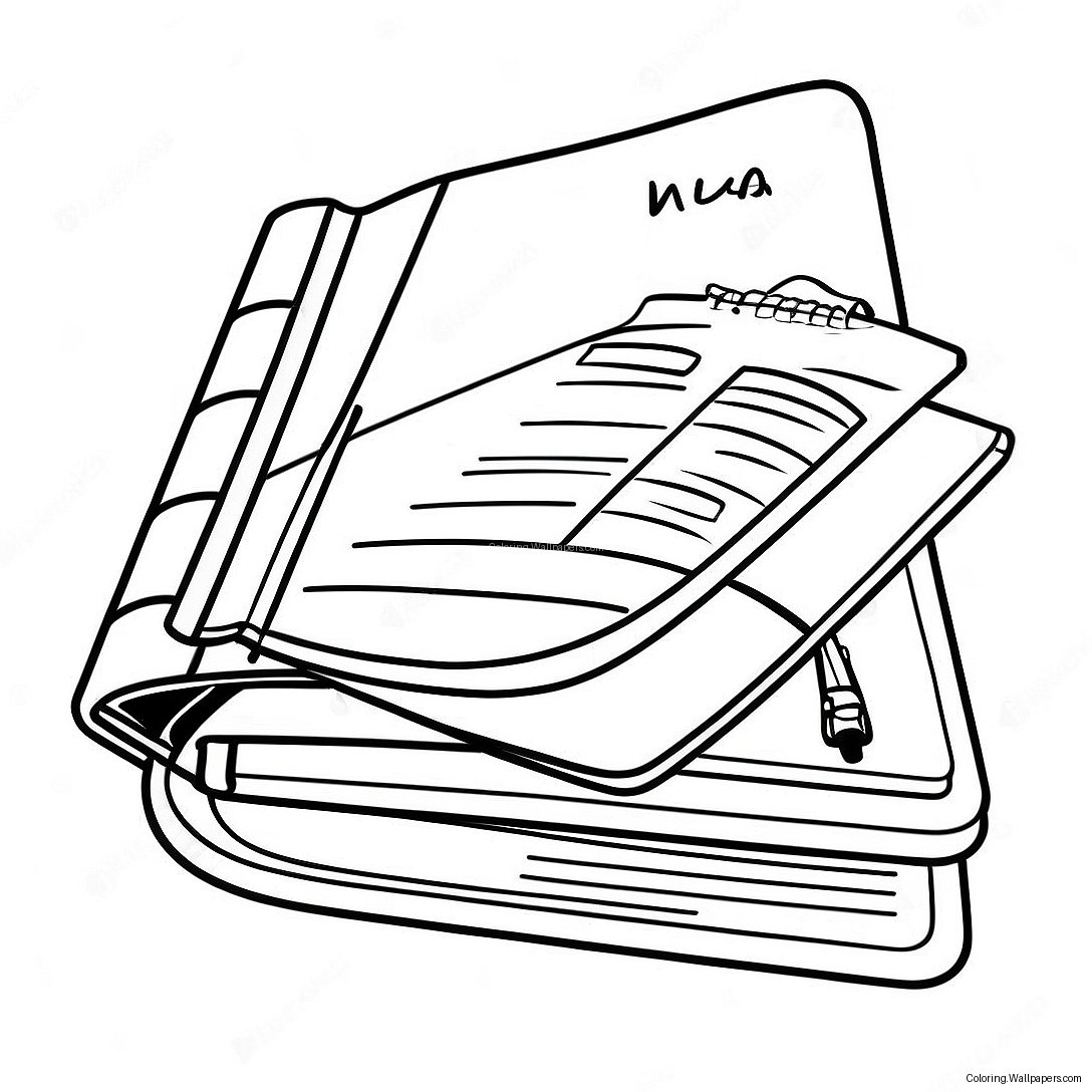 Planner Coloring Page For Kids 44712