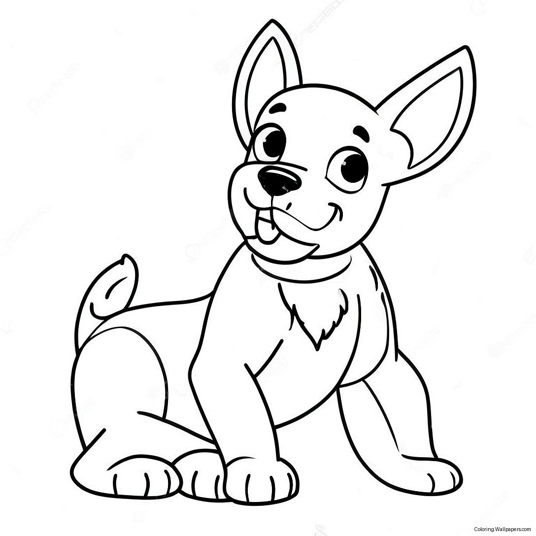 Playful Belgian Malinois Puppy Coloring Page 57297