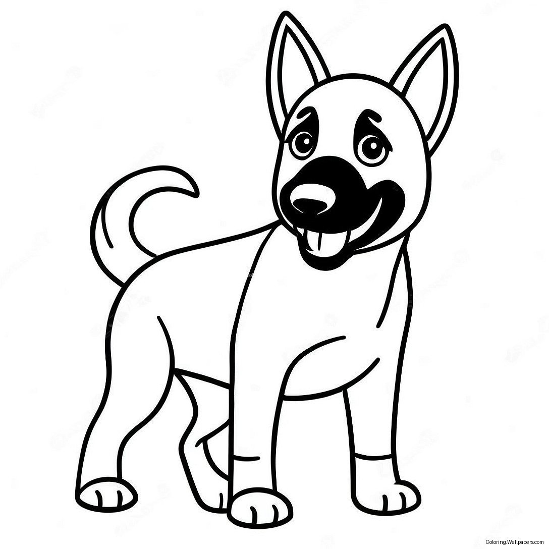 Playful Belgian Malinois Puppy Coloring Page 57298