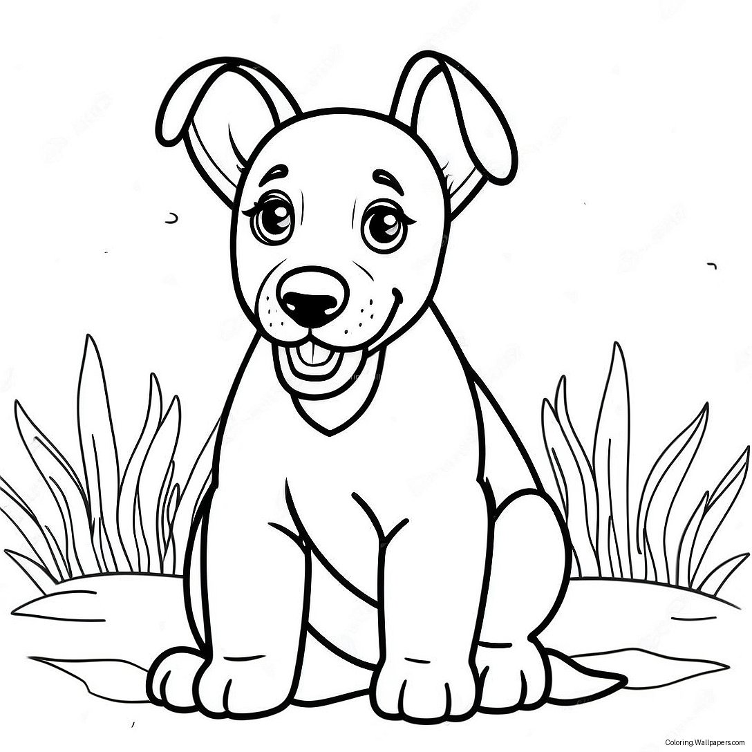 Playful Belgian Malinois Puppy Coloring Page 57300