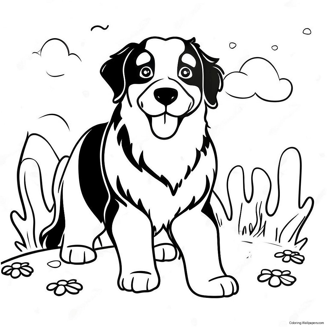 Página Para Colorir Do Brincalhão Bernese Mountain Dog 27804