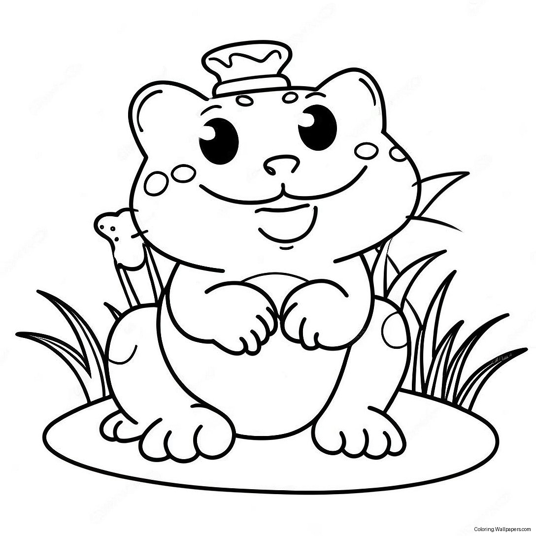 Playful Cat Toad Coloring Page 33045