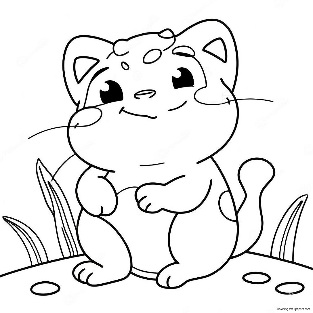 Playful Cat Toad Coloring Page 33047