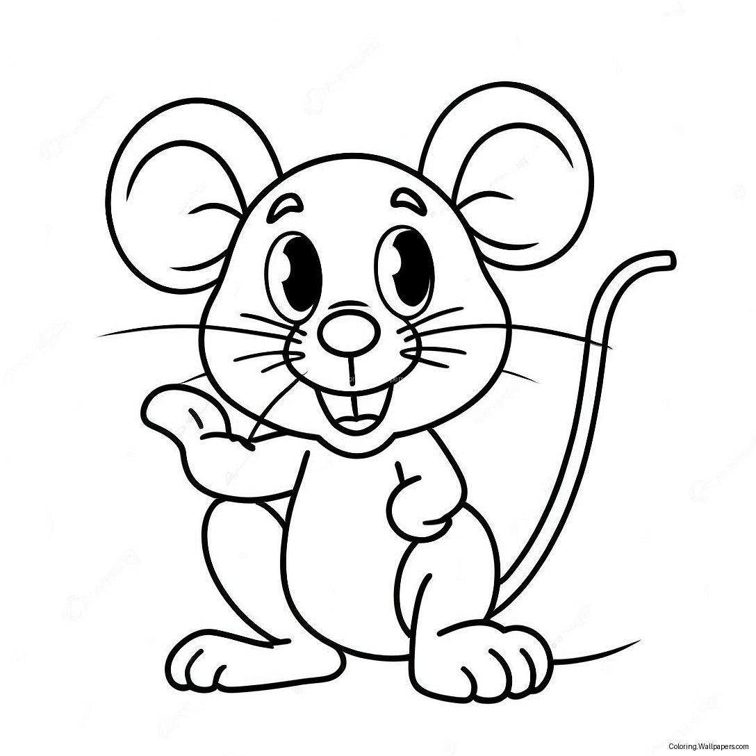 Playful Jerry Mouse Coloring Page 52357