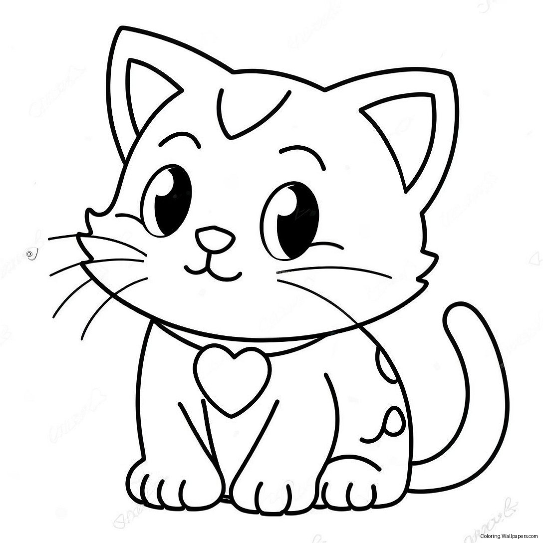 Playful Kitten Coloring Page 16172