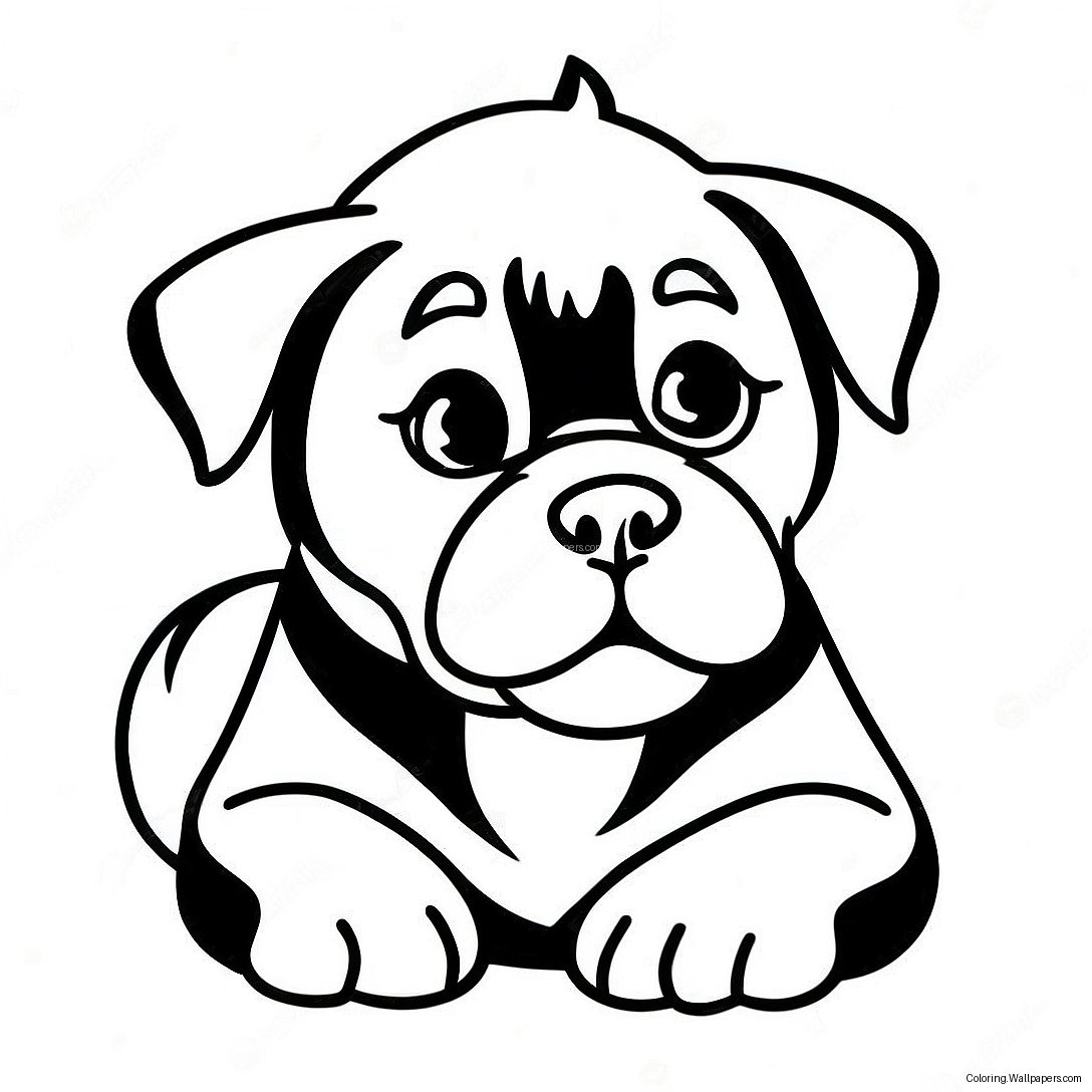 Playful Rottweiler Puppy Coloring Page 24335