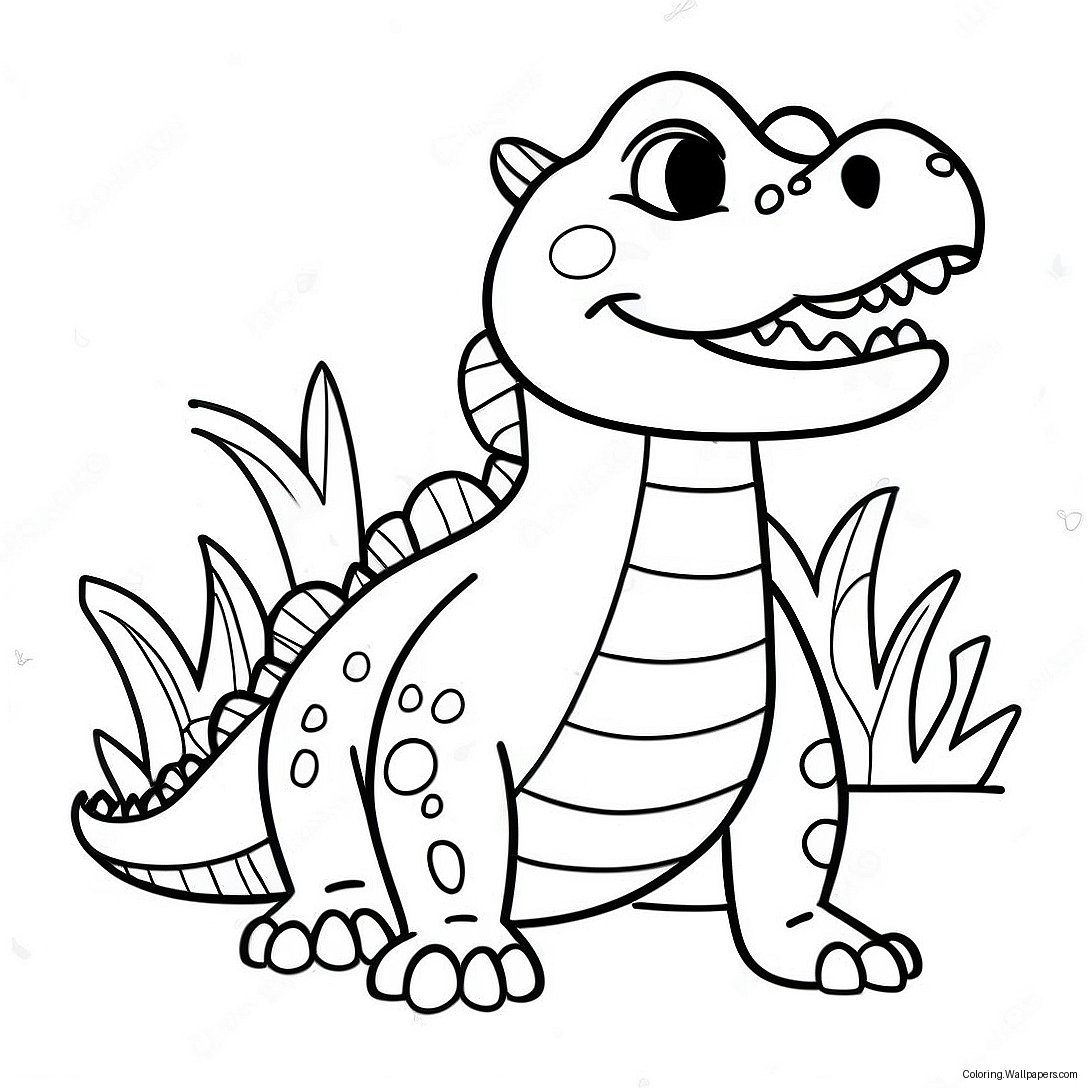 Page À Colorier Vector Le Crocodile Joueur 32522