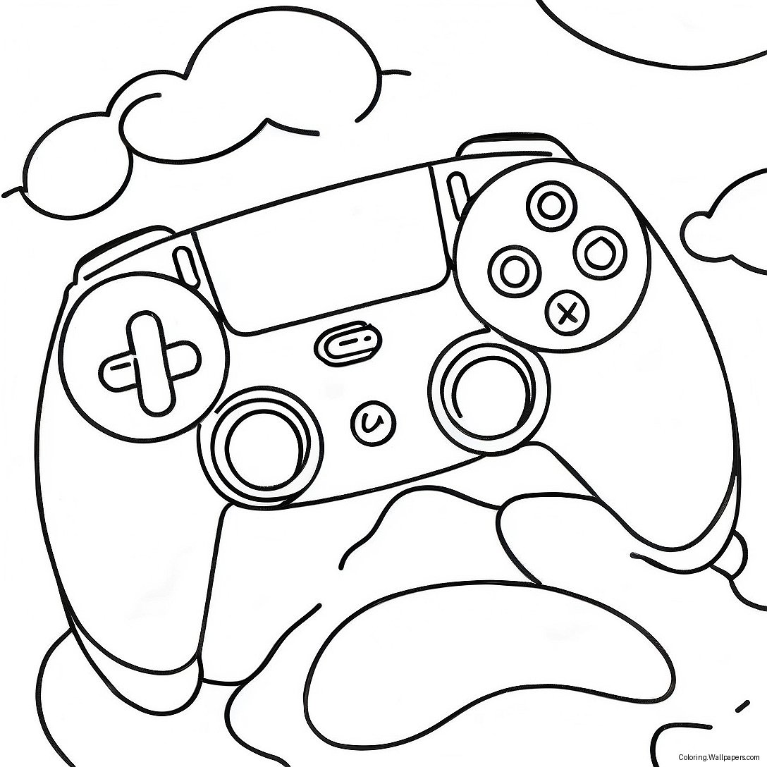 Playstation 5 Controller Coloring Page 6549