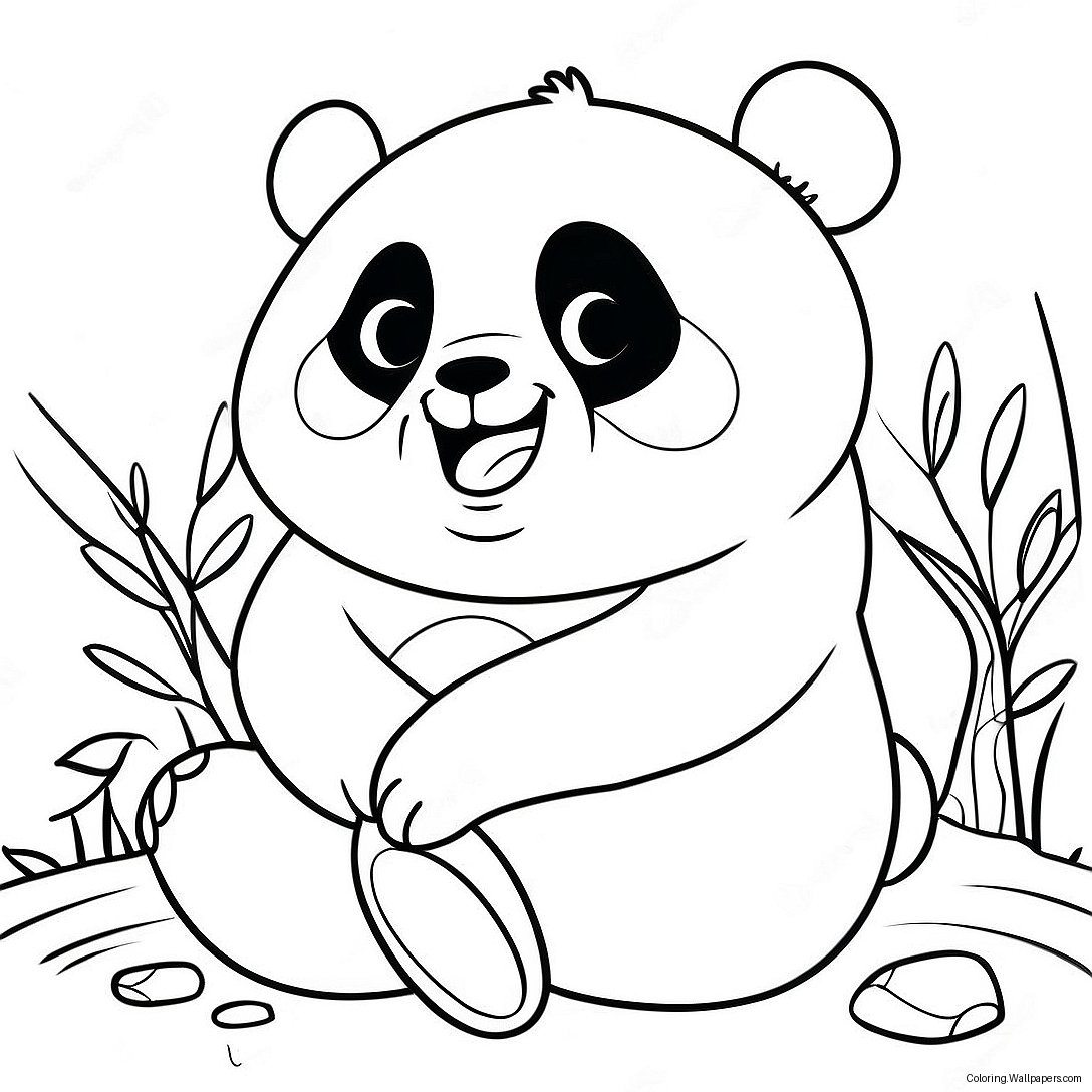 Po The Brave Panda Coloring Page 4402