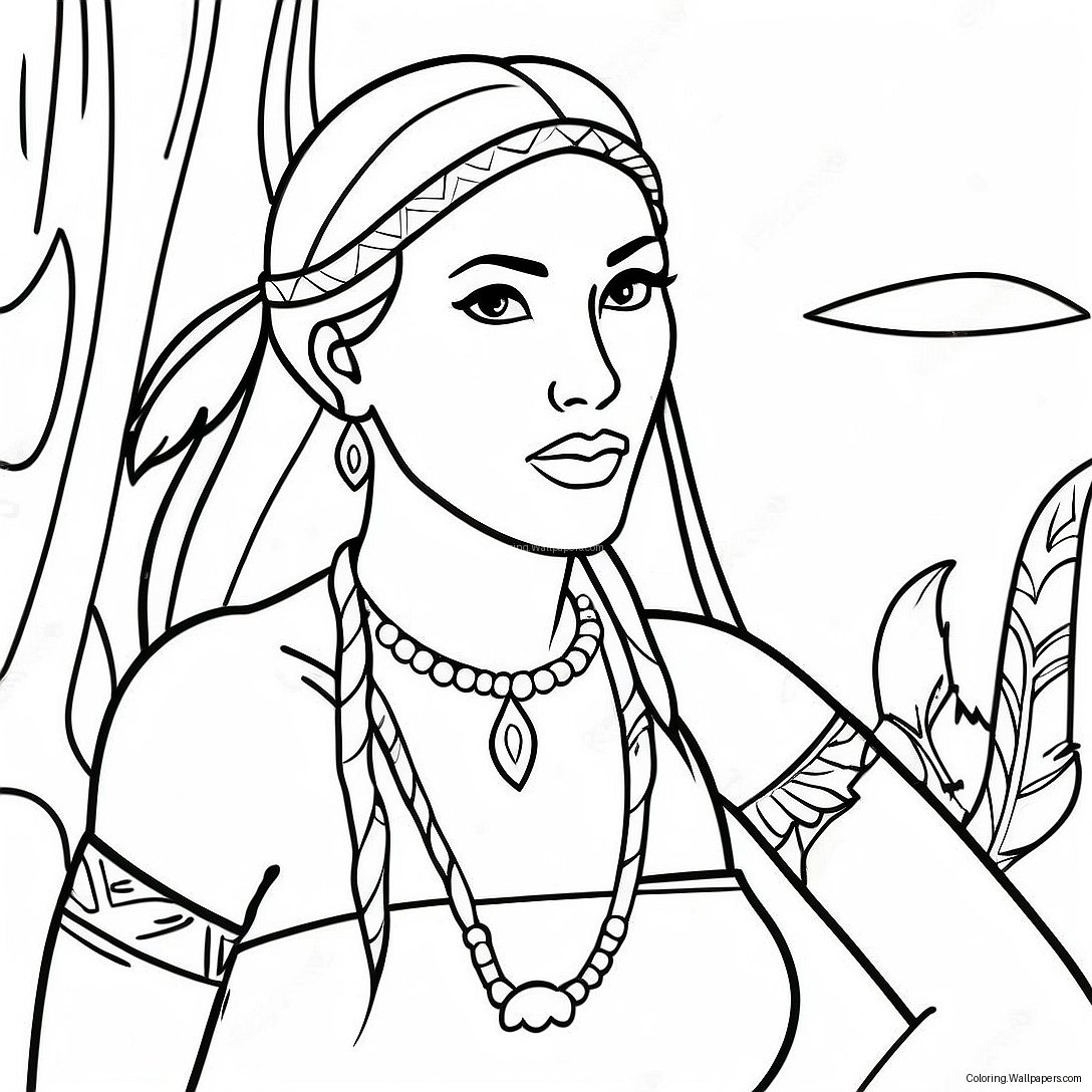 Página Para Colorear De Pocahontas 1429