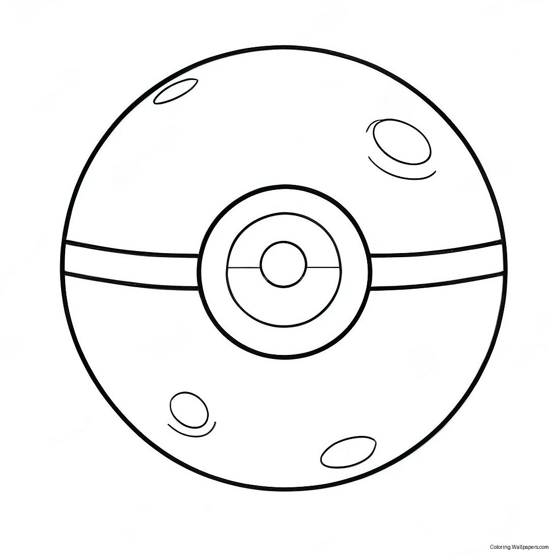 Pokeball Färgläggningssida 3358