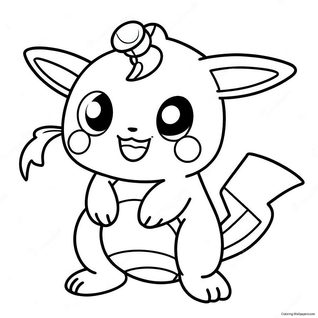 Pokemon Clipart Svart Och Vit Färgläggningssida 36746