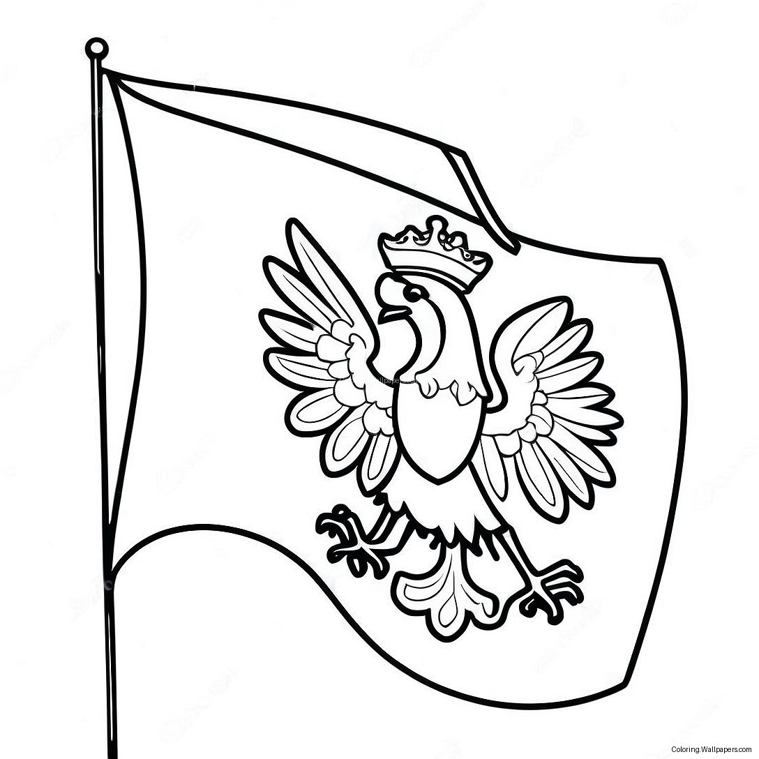 Poland Flag Coloring Page 42891