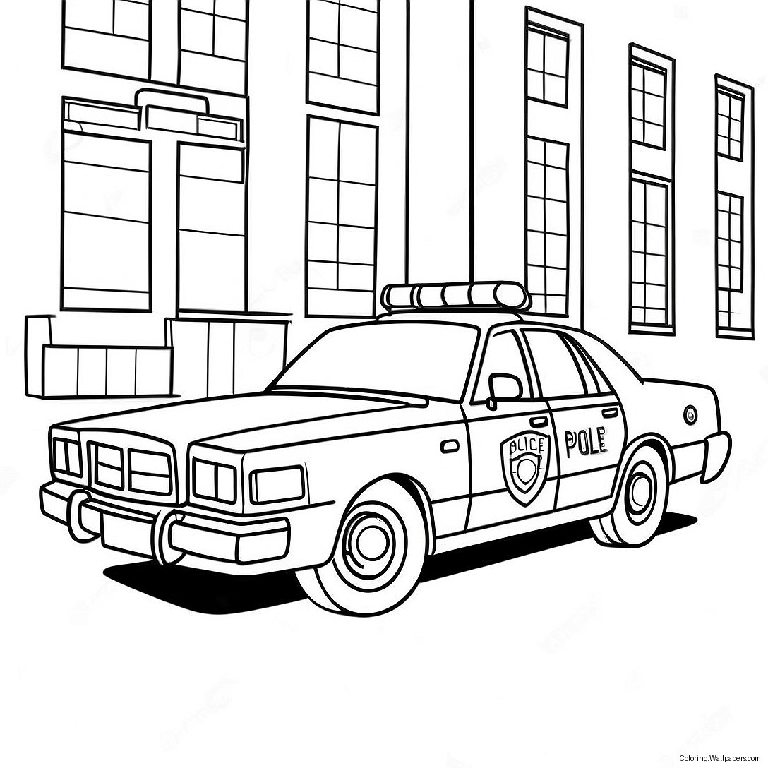 Police Car Coloring Page 325