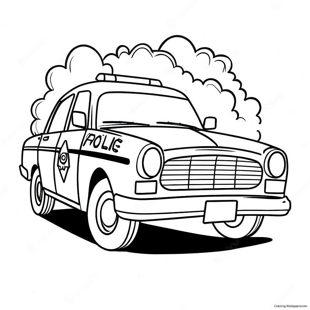 Police Car Coloring Page 326