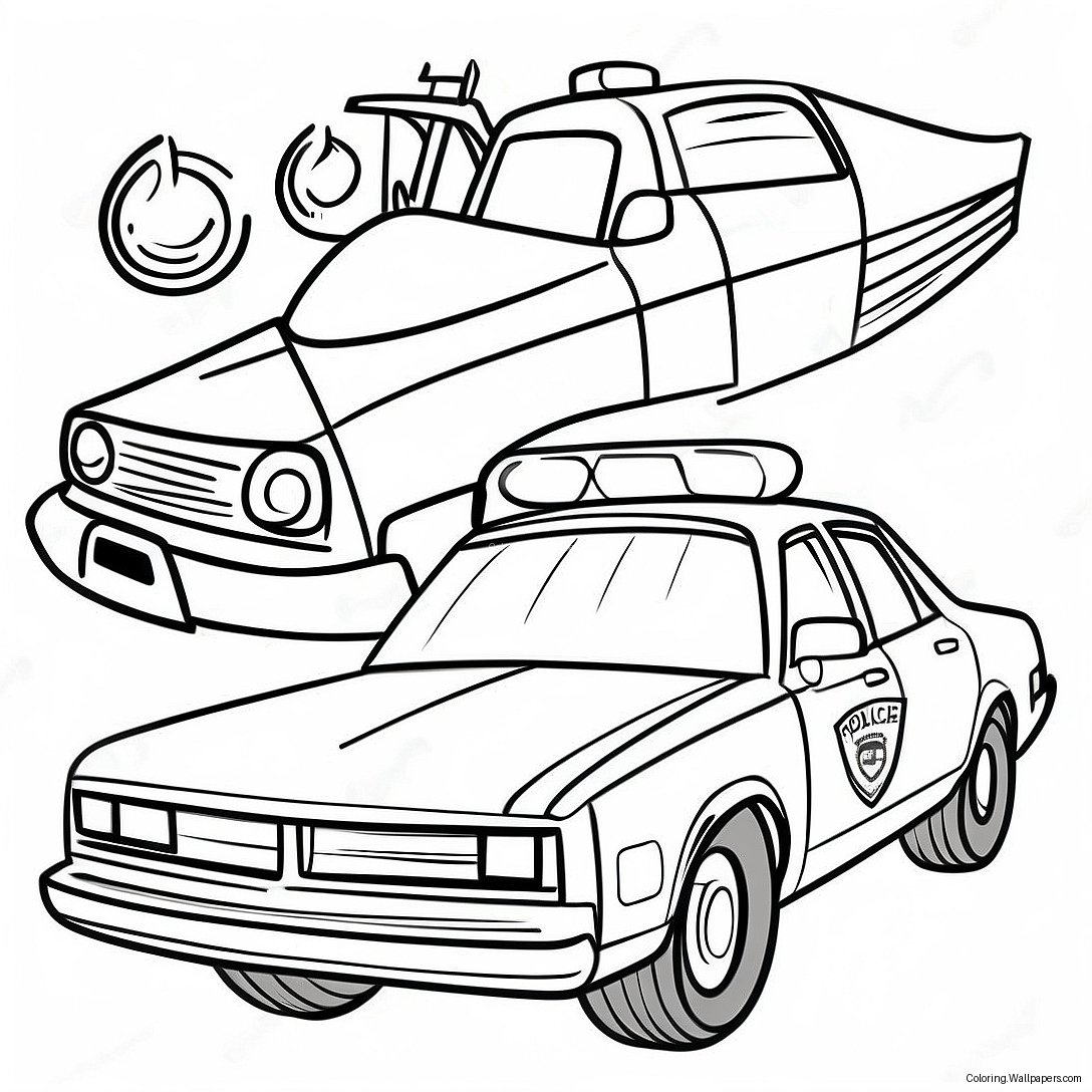 Police Car Coloring Page 328