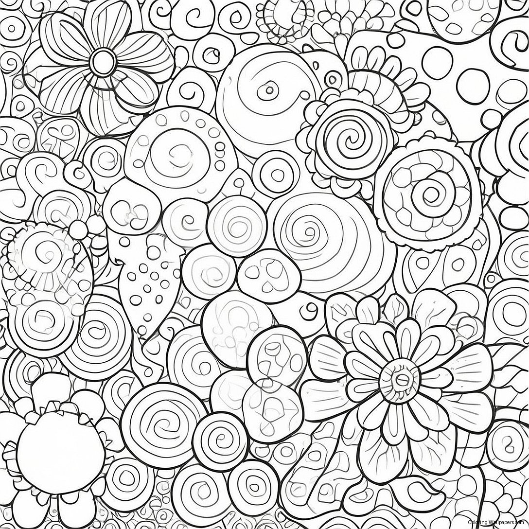 Polka Dot Patterns Coloring Page 26805