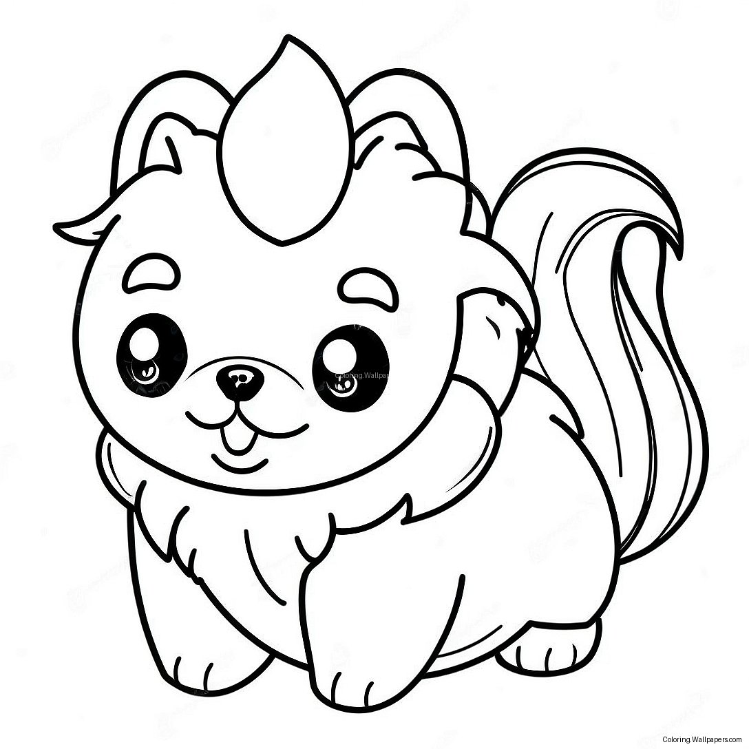 Pomeranian Puppy Coloring Page 17021