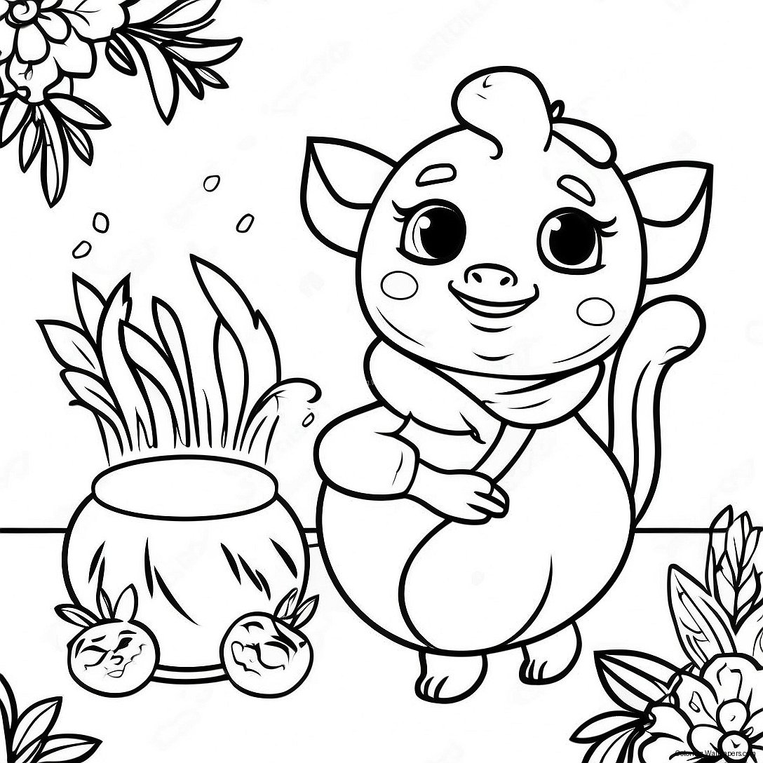 Pongal Festival Celebration Coloring Page 56036