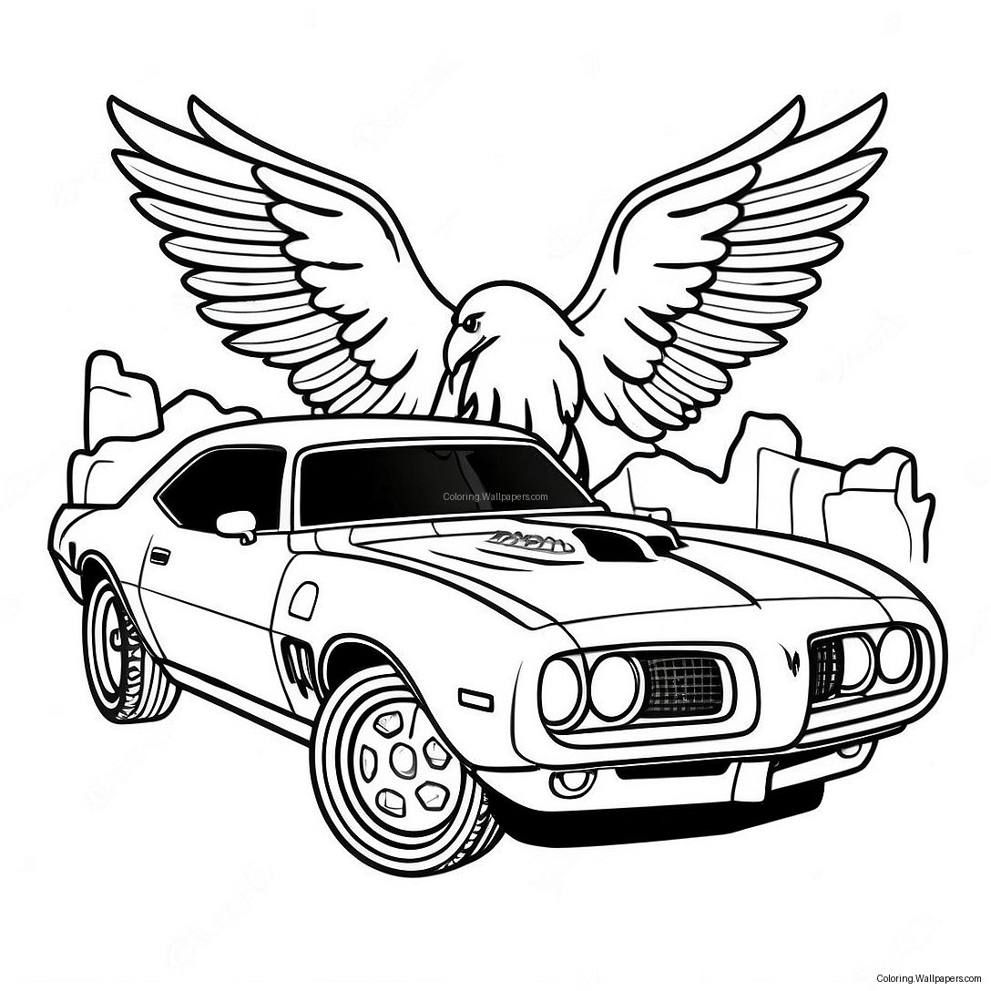 Pontiac Firebird Klassisk Målarbild 38710